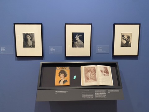 A collection of photos and movie magazines are displayed as part of the "Moving Pictures: Karl Strauss and the Rise of Hollywood" exhibit at the Amon Carter Museum of American Art in Fort Worth on Saturday, June 8, 2024. 