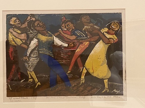 "Harlem Street Dancers" by Elizabeth Olds. Part of the Re/framed exhibit on display at the Amon Carter Museum of American Art.